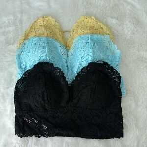 Victoria Secret Pink Bralette Size Medium pack of 3